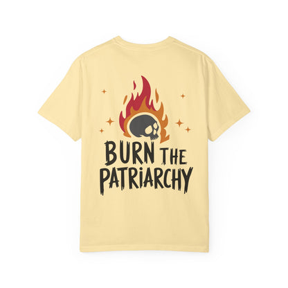 Burn the Patriarchy White Tee